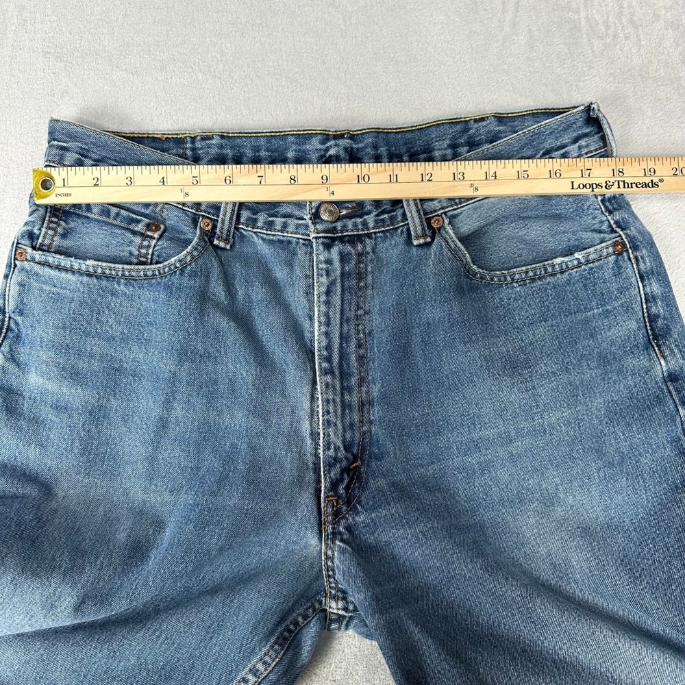 Levis 550 Jeans Mens 38x30 Blue Relaxed Fit Tapered Leg Denim Pants - Picture 10 of 14